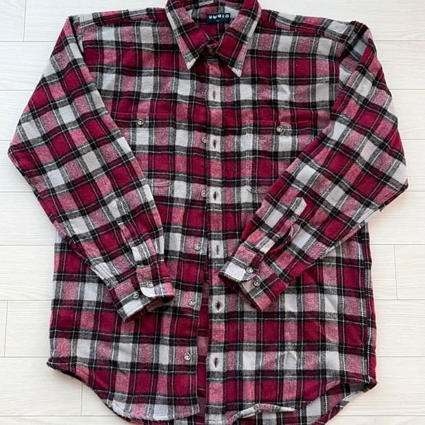 90s 올드 유니클로 플란넬 셔츠 자켓 L (103-105)