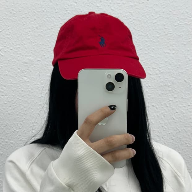 폴로 랄프로렌 네이비포니 레드 볼캡