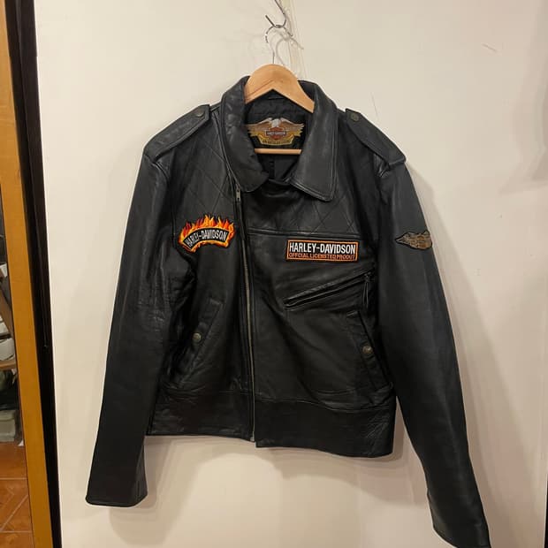 할리데이비슨 플레임 레더바이커 