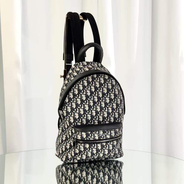 디올 Rider 라이더 오블리크 자카드 백팩