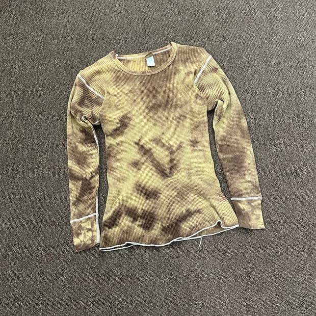 M)Japanese vintage 타이다이 와플 크루넥 롱슬리브