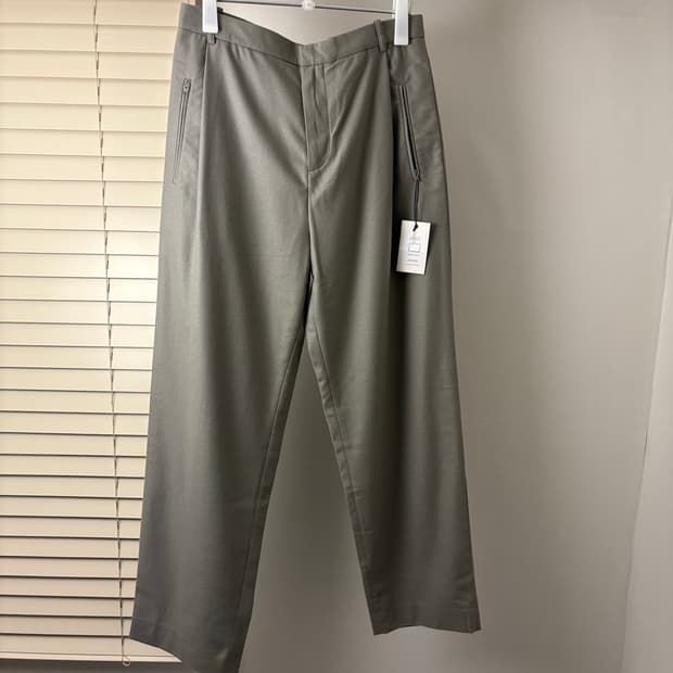 Wool one tuck trousers(new piece)