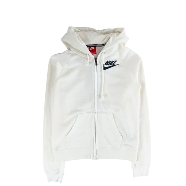 나이키 화이트 후드집업 s