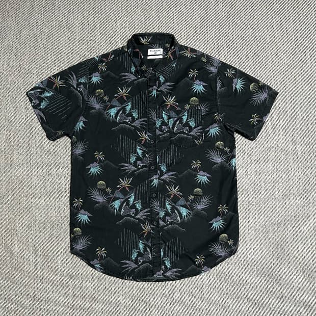 [M] BILLABONG 빈티지 하와이안 반팔 셔츠