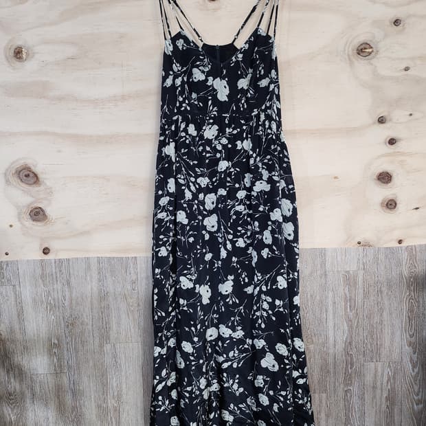 569) 플라워 패턴 롱 슬립 원피스