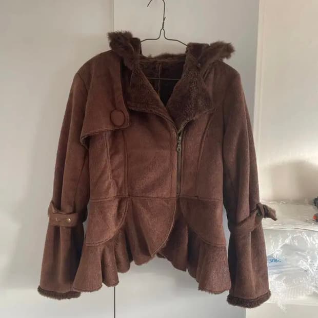 빈티지 페이크퍼 무스탕 /브라운 퍼자켓