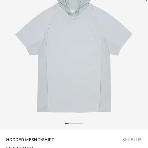 산산기어 HOODED MESH T-SHIRT sky blue 2