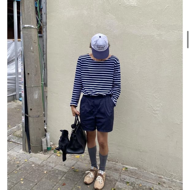 아티스트컴플렉스 워시드 스트라이프 보트넥 티셔츠 