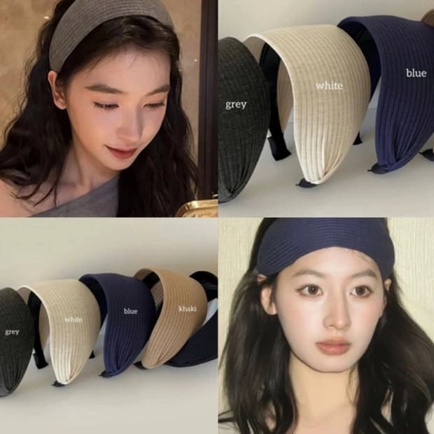 새상품 일괄6세트) 연예인 러닝머리띠 헤어밴드 머리띠