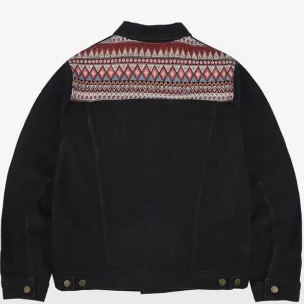 이알에스코 블랙 트러커 자켓