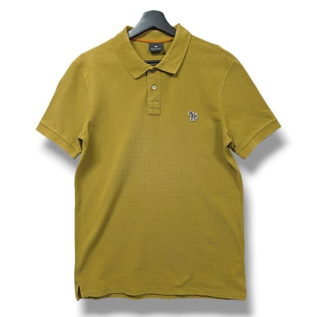 [S] 폴스미스 다크옐로우 지브라 로고 PK 반팔 카라티셔츠