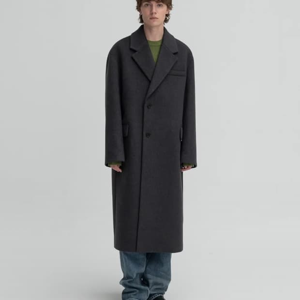 인사일런스 MTR 캐시미어 더블 코트 멜란지 그레이 팔아요!