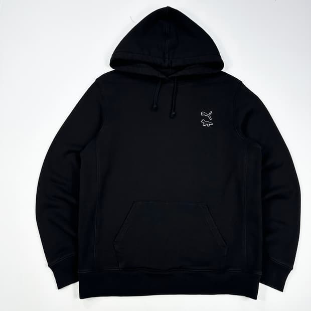 퓨마 x 메종키츠네 콜라보 베이직 후드티 블랙 M