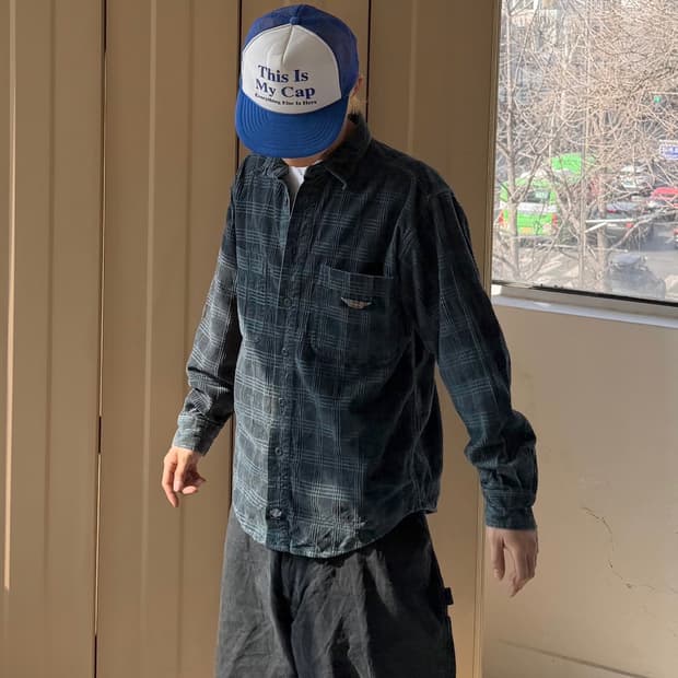 할리데이비슨 긴팔 체크셔 츠