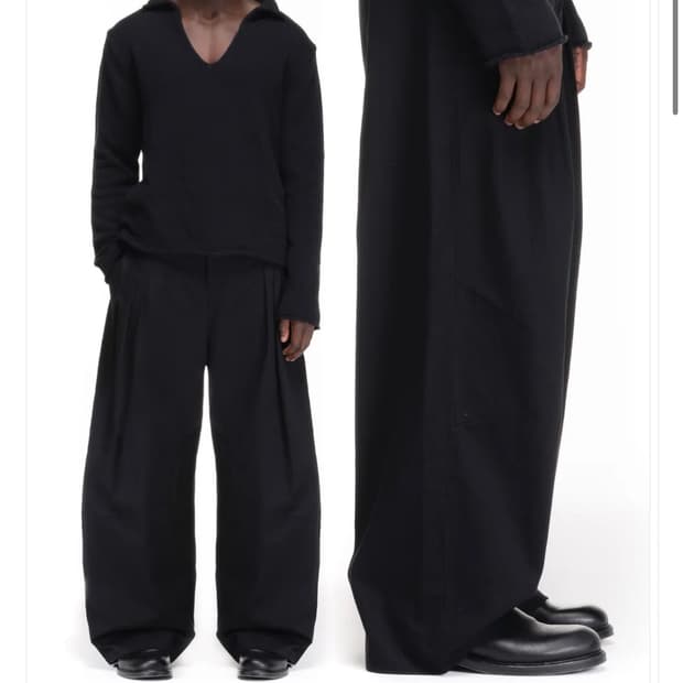 노페이스 스튜디오 NFS PLEATED SUIT PANTS BLACK