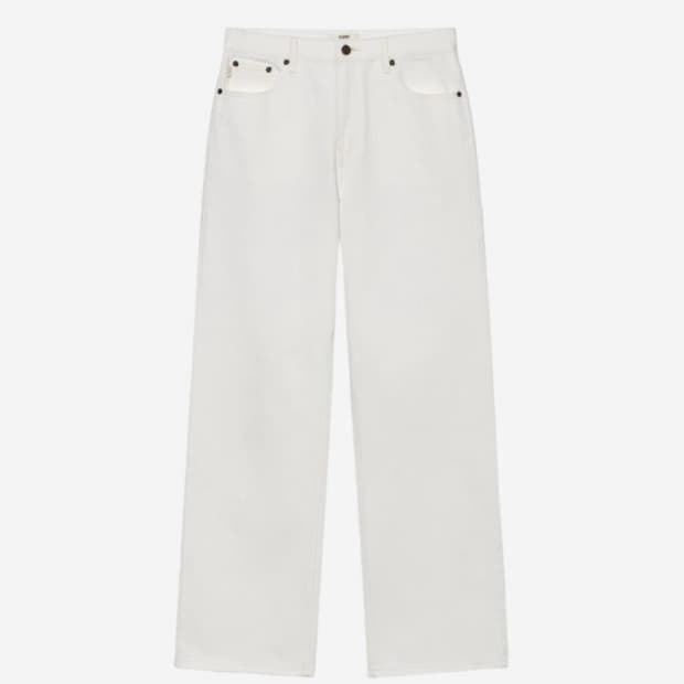 98 mid-rise straight fit jeans white