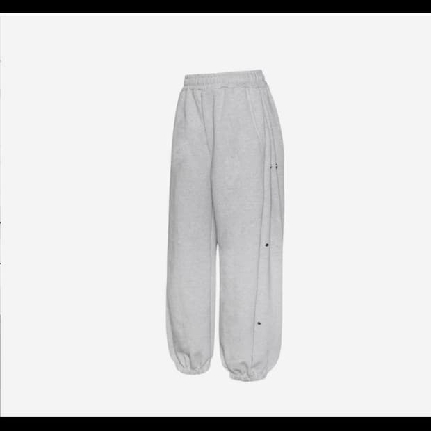 MJD 사이드 스냅 와이드 헤비 스웻 팬츠 멜란지 그레이 S