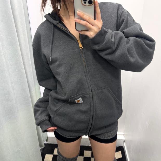 칼하트 차콜 후드집업