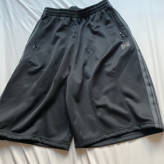 니들스 x LHP HD 트랙 쇼츠 폴리 스무스 블랙