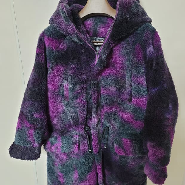 더일마 뽀글이 후드 롱코트 M 95사이즈 상태극상

