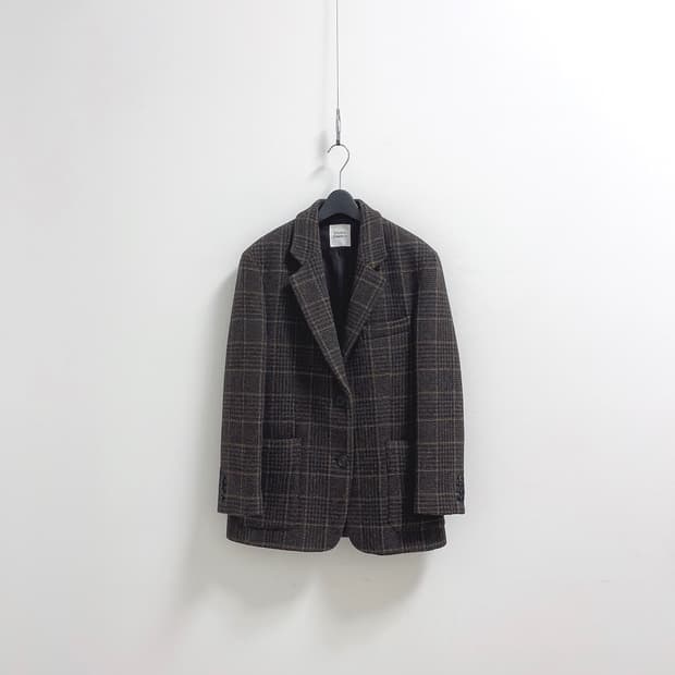 톰보이 체크 울 자켓