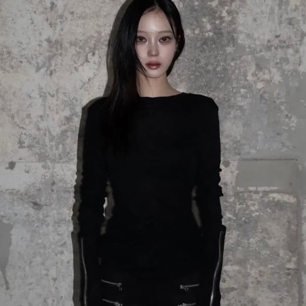 SMH shakingmyhead ZIPPER LONG SLEEVE 블랙