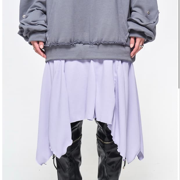 Leey logo layered hoodie 후드티