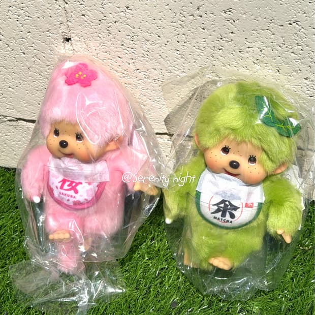 06.19 신상 발매 사쿠라/벚꽃+말차/녹차 몬치치 S 사이즈 세트