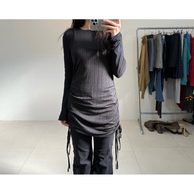 빈티지 셔링 슬리브리스