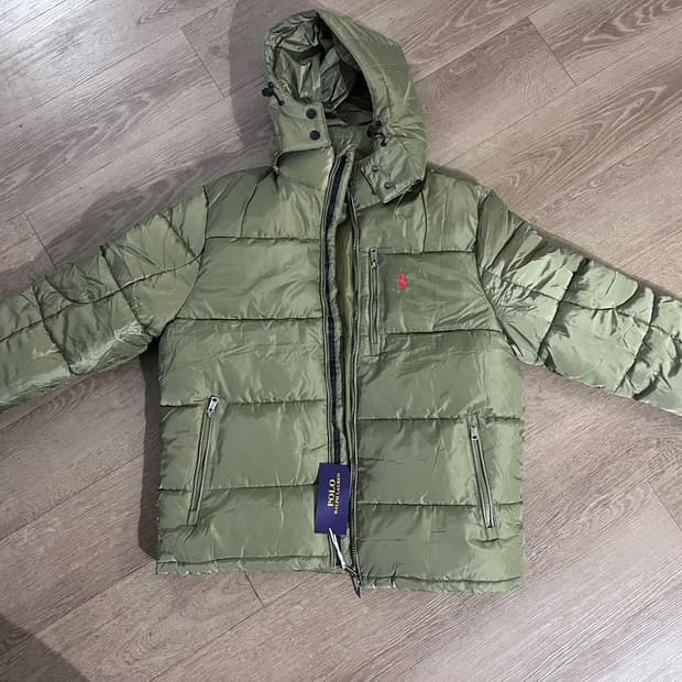 폴로 랄프 로렌 후드 패딩 자켓 그린