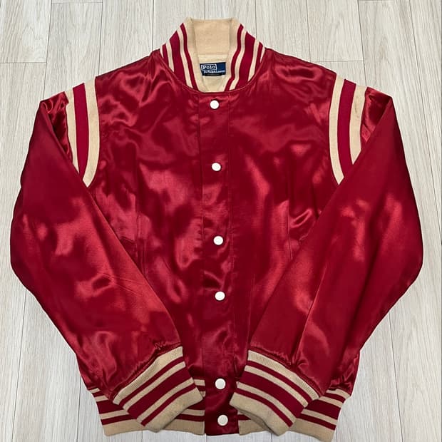 90s USA 폴로 사틴 새틴 볼 자켓 S