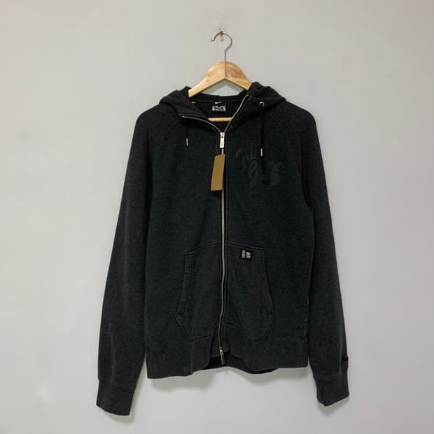 나이키 빈티지 프린팅 후드집업 차콜 L 남녀공용