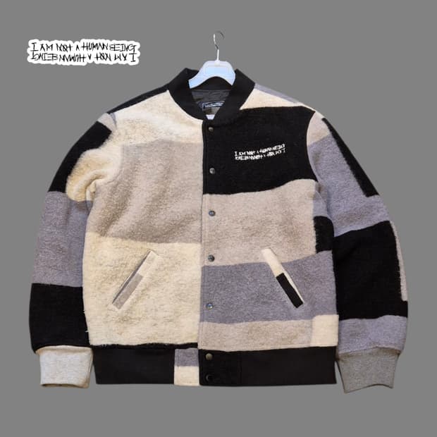 L(착샷잇음) 디스이즈네버댓 패턴 울 블루종자켓 