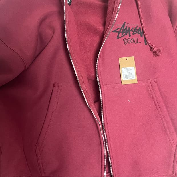 스투시 서울 챕터 와인 후드집업 m 교신/판매