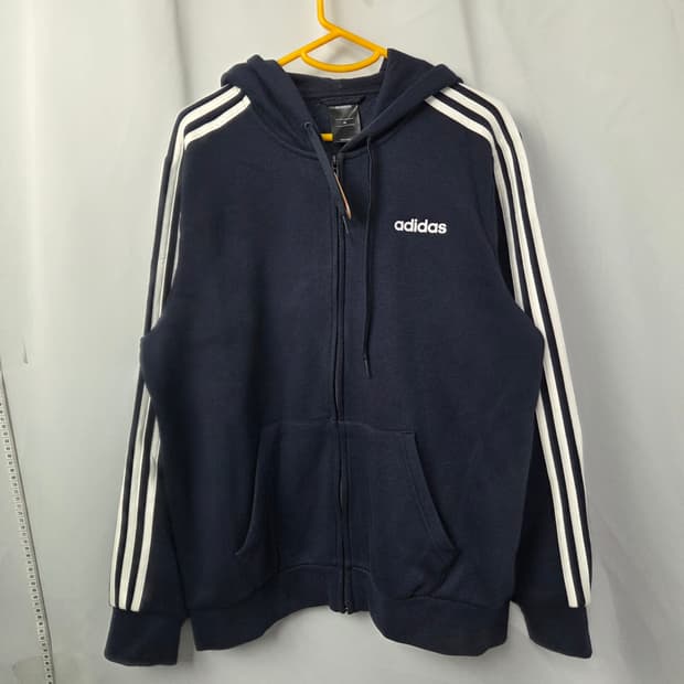 XL(120)/ 아디다스 / 네이비 기모 후드 집업