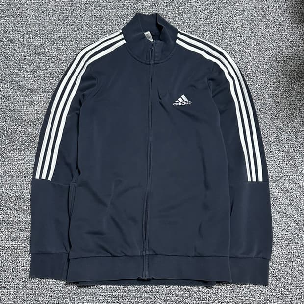 (XL) 아디다스 삼선 네이비 코튼 트랙탑 져지