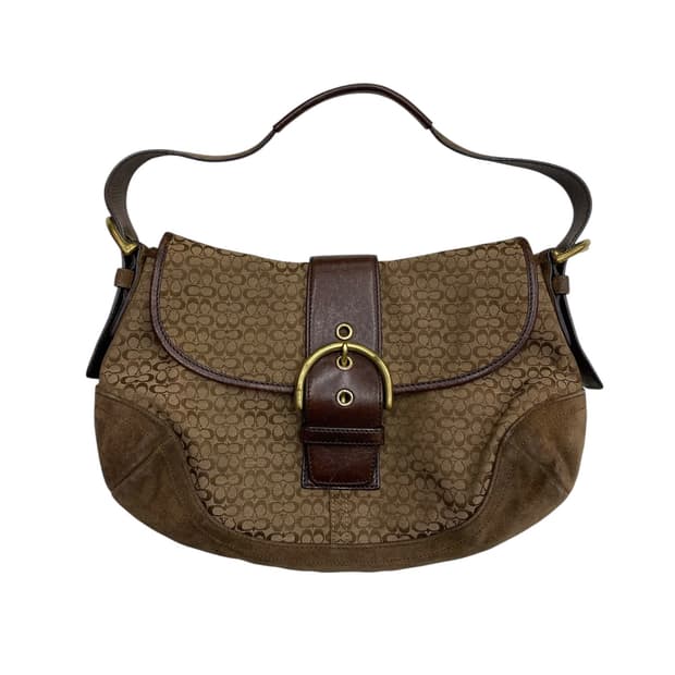 코치 y2k 브라운 숄더백