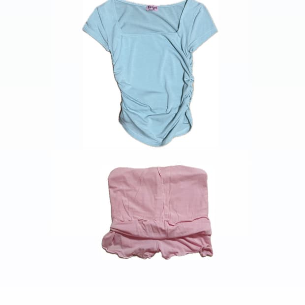 *set sale* 탠저 tanger 사이드셔링탑 + 캔디스코트 발레코어