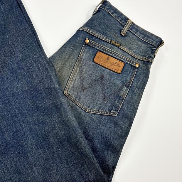 랭글러 재팬 워싱 와이드 데님 팬츠 (34인치)