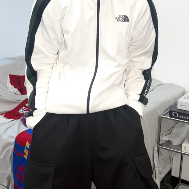노스페이스 화이트라벨 사이드라인 트랙탑 져지 L