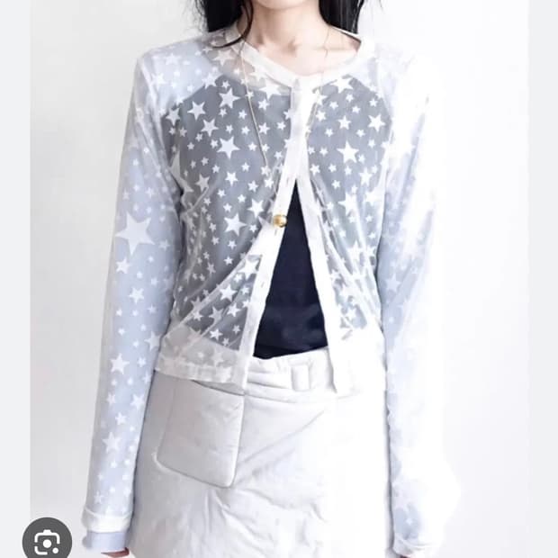 샵페어리 스타 매쉬 가디건