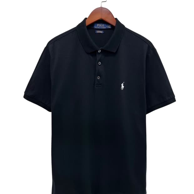 폴로 반팔 매쉬 피케티 블랙 (L~XL)