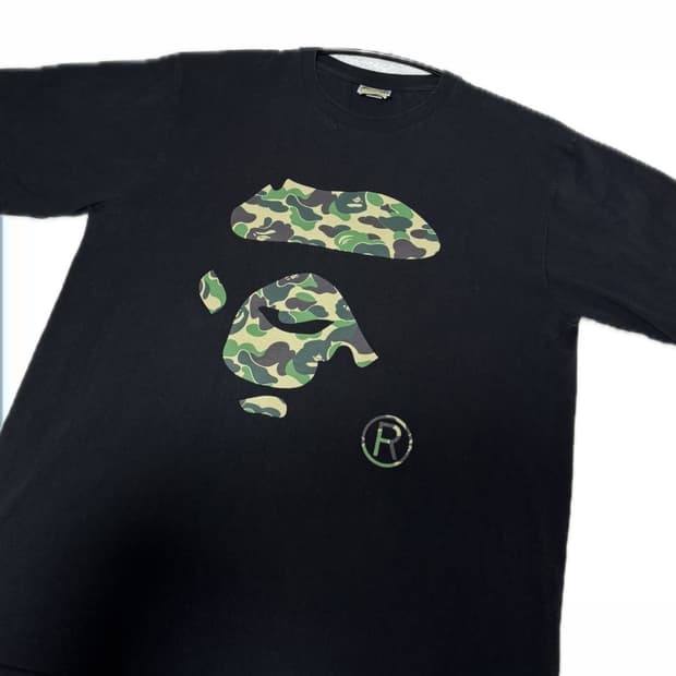 Bape Woodland Camo Ape Face Tee 베이프 반팔