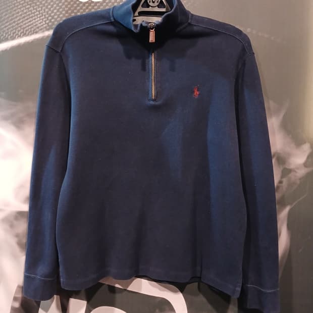 폴로 랄프로렌 반집업 니트