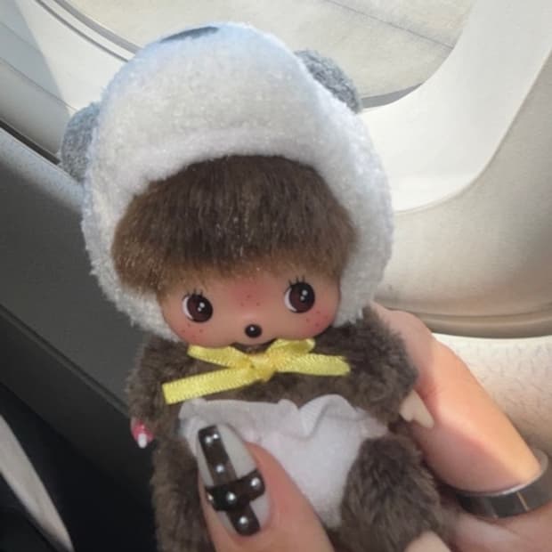 새상품) 베이비 판다 몬치치 애니멀 베비치치 SS 판다 키 체인 화이트