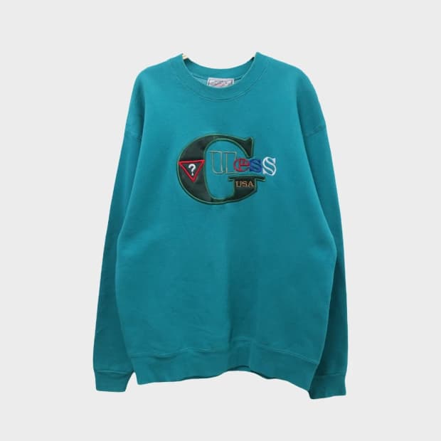 90'S 게스 자수 로고 맨투맨 61844