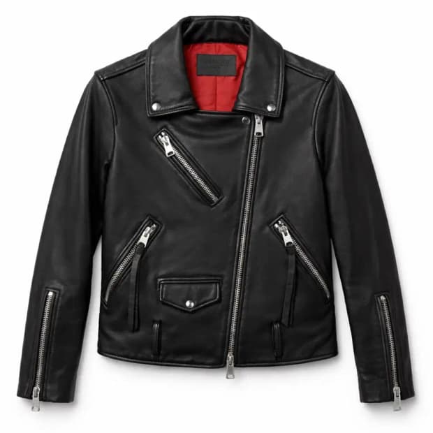 올세인츠 WILLIE BIKER 램스킨 레더자켓 S