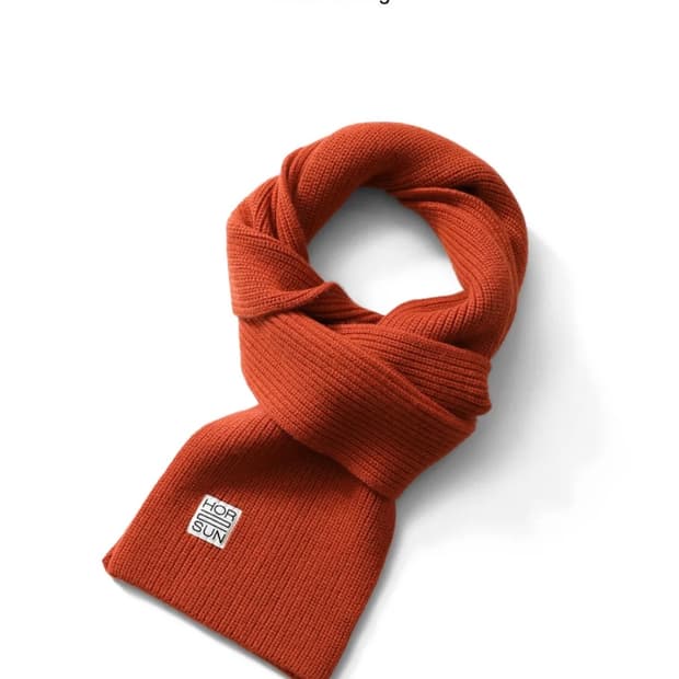 홀리선 스키프 수퍼파인 울 니트 립 머플러 러스트 오렌지 판매