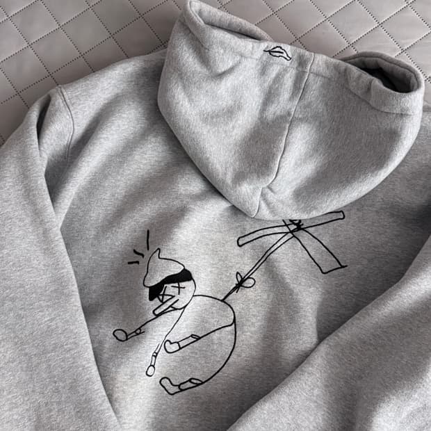 꼼파뇨 후드티 (그레이)