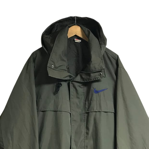 나이키 90s 카키 후드 자켓